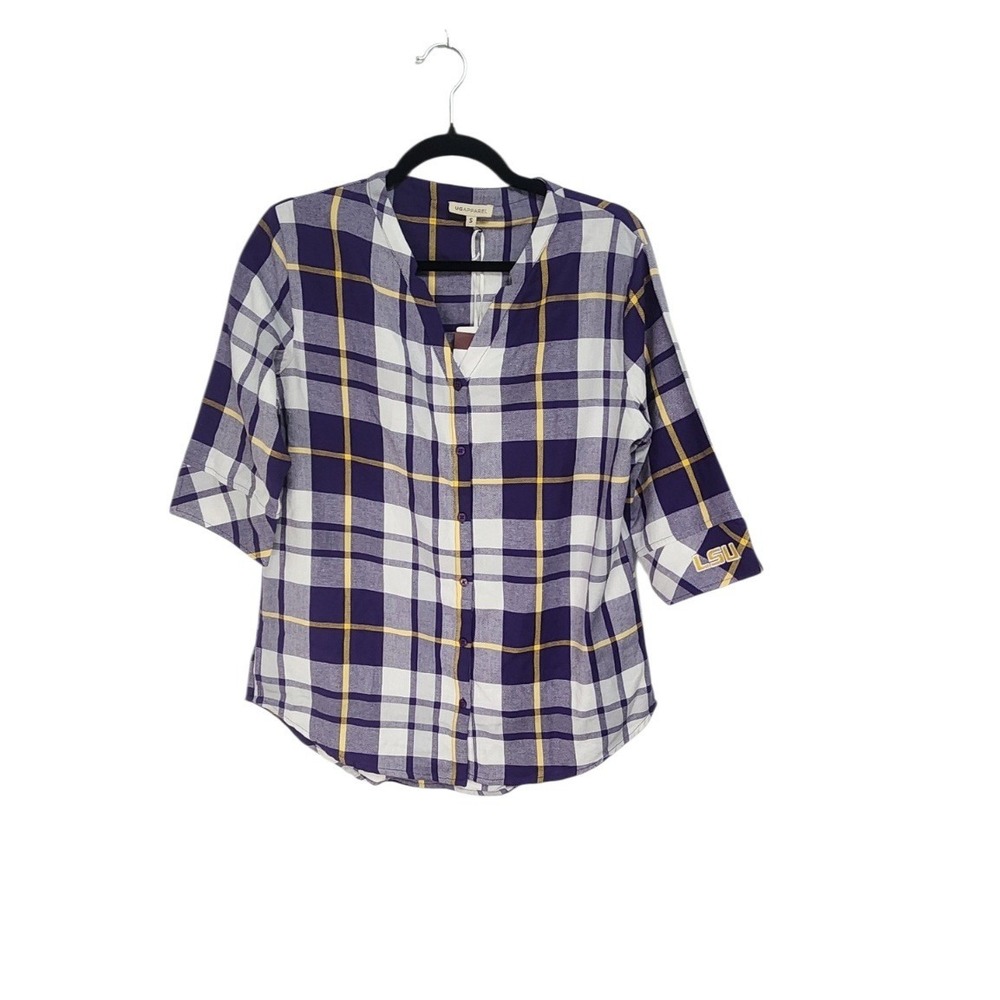 UG Apparel‎ LSU Plaid Tunic Women Small Purple NWT